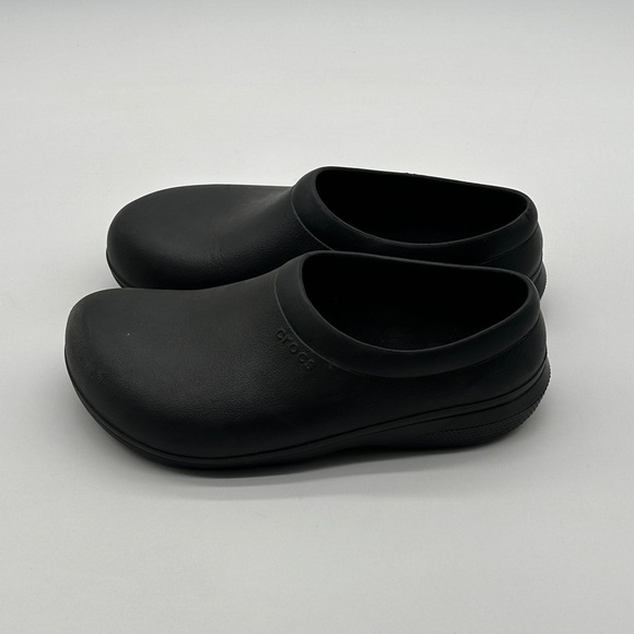 Crocs Slip Resistant Shoes On The Clock Work Clogs Black Slip On Mens 8 W 10 - Picture 8 of 11